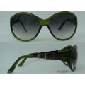 Óculos de sol de acetato e metal de moda P01038